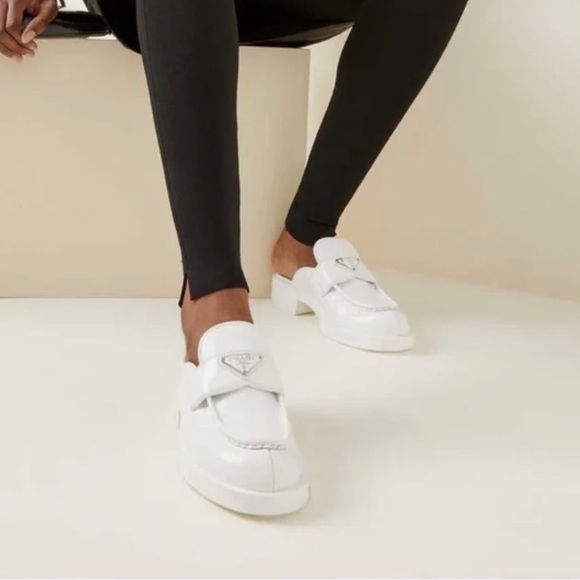 Prada Shoes - Prada Leather Loafer Mules
